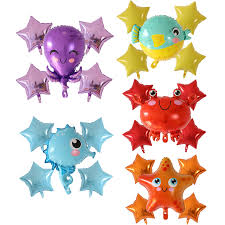 Vector illustration baby animals drawings stock illustrations. 5pcs Cute Fish Sea Animal Balloons Birthday Party Shark Lobster Octopus Air Balloon Sea Theme Birthday Decorations Buy Sea Animal Balloons Shark Foil Balloon 5pcs Balloons Product On Alibaba Com