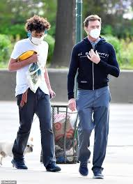 The highly anticipated arrival of the music man on broadway is now set to launch with previews beginning in december 2021. Hugh Jackman Sports An All Be Happy Jacket As He And Son Oscar Wear Face Masks On Walk In Ny 247 News Around The World