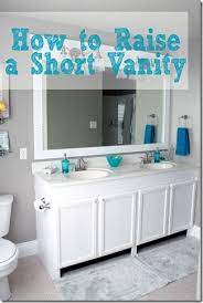 Often the focal point in the bathroom, there is a vanity to suit any style and personality. How To Raise A Short Vanity Without Buying A New One Diy Bathroom Bathroom Addition Bathrooms Remodel