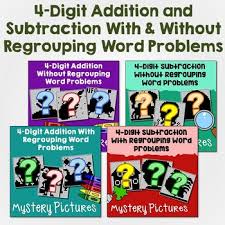 4 digit subtraction coloring worksheets categories : Addition And Subtraction Coloring Worksheets 4th Tpt