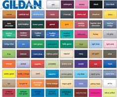 Gildan Color Chart 2017 Happy Living