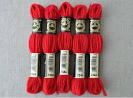 dmc tapestry wool 7544 matches holly berry wool felt