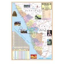 Kerala Political Map Chart India Kerala Political Map Chart