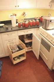 Blind Corner Previously There Was Not Any Cabinet Space In The Corner Next To The Stove A Blind C Corner Kitchen Cabinet Kitchen Corner Blind Corner Cabinet