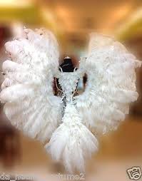 Birds Of A Feather New Vegas Da Neena B043w Angel Victoria Secret Gigantic White Ostrich Feather Wings Victoria Secret Angel Wings Victoria Secret Angels Angel Wings Clothing