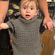 CROCHET Pattern Aura Pullover 2, 3/4, 5/7, 8/10, 11/13, 14/16, Adult S/M,  Adult L/XL Sizes