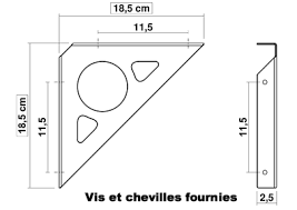 Étagère murale design, une branche d'arbre. Equerre Pour Etagere Murale 38 Coloris Piedtable Fr