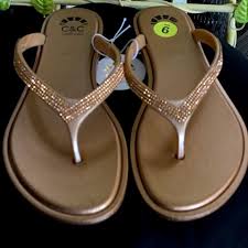 C C California Shoes Cc California Glitter Flip Flop Sandalsrose Gold Poshmark