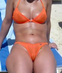 Designed to fit crossdressing men. Does She Know Its See Through Bikini Cameltoe