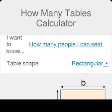 *all measurements and representative illustrations included in this storage calculator are approximate, and do not necessarily reflect an exact calculation of an amount of space. How Many Tables Calculator