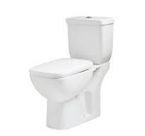 Pack WC à poser - Avec abattant à fermeture douce - Bouton de chasse chromé  - Hatton