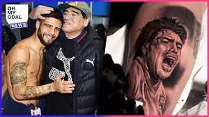 «inciso nel cuore e sulla pelle❤ #insigne #tattoo #d10s #maradona tattoo. Lorenzo Insigne Pays Tribute To Diego Maradona By Getting A Tattoo Of His Face Oh My Goal Youtube