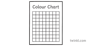 Colour Chart Black And White Illustration Twinkl