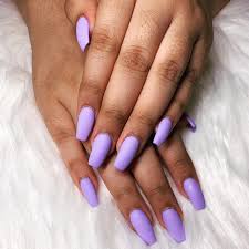 Coffin nails mainly work for long nails, but it can still be done on short nails as well. Lilac Coffin Nails The Gallery House Of Nails Facebook