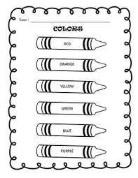 Crayon Color Worksheet In English And Spanish Color Worksheets Spanish Lessons For Kids Learning Spanish For Kids