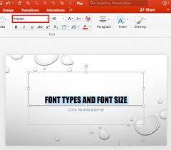 Font Types And Sizes In Powerpoint 2016 For Mac Powerpoint Presentation Design Font Types