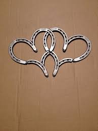 Double Horse Shoe Hearts Horseshoe Crafts Horseshoe Art Shoe Crafts