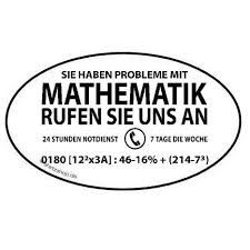 Sie Haben Probleme Mit Mathematik Notdienst Aufkleber Autoaufkleber Sticker Vinylaufkleber Decal Lustige Spruche Lustig Witzige Spruche