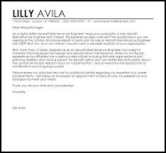 Aircraft Maintenance Engineer Cover Letter Sample Cover Letter Templates Examples