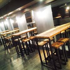 Reclaimed Industrial 4 Seater Chic Tall Poseur Table Bar Etsy Hotel Interior Design Magnolia Table Restaurant Restaurant Design