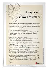 3 insert your own special prayer onto the card Prayer For Peacemakers Prayer Card Download Sadlier Religion