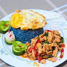When all the ingredients are cooked, add the red bell pepper and the thai holy basil. Easy Thai Basil Chicken Recipe Pad Krapow Gai Fried Egg