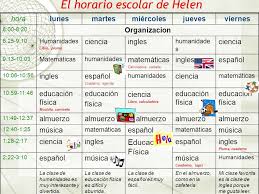 Image Result For El Horario Escolar Horario Escolar Ciencias Matematicas Educacion Fisica