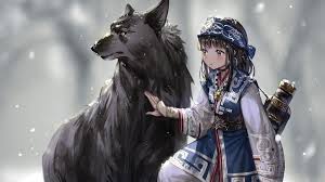 1920x1080 god of war kratos ps4 game 4k wallpaper> download. Fantasy Girl With Wolf Wallpaper Novocom Top