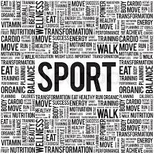 Sport Word Cloud Background Health Stock Vector Colourbox
