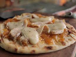 Roasted Chicken Peach And Brie Pizza Recipe Food Network Recipes Recipes Food