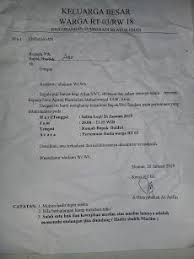 Contoh Surat Undangan Rapat Rt Rw Surat Lagu Lirik