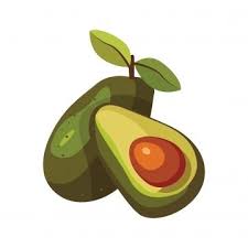 Vector Avocado Food Icon Avocado Fruit Whole And Half Food Fruit Vegetarian Png And Vector With Transparent Background For Free Download Cute Food Drawings Avocado Fruit Food Icons