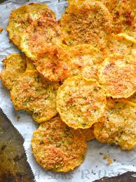 Crispy Garlic Parmesan Squash Chips 4 Sons R Us Recipe Yellow Squash Recipes Baked Squash Recipes Summer Squash Recipes