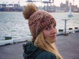 Black Cat Knitting Company Brushstroke Hat Knotions Indie Dyed Yarn Indie Dyed Knitting