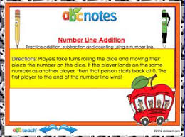 flipchart math number line addition game interactive