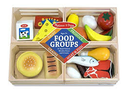 Amazon Com Melissa Doug Food Groups Melissa Doug Toys Games Group Meals Wooden Play Food Play Food