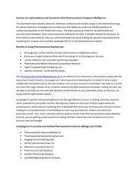 Our pharmaceutical industry email list provides you information of the companies in the industry along with the top level executives who bear the pharmaceutical sales executives mailing lists. Pharmaceutical Email Marketing List Pharmaceutical Email Database By Campaignlion Issuu