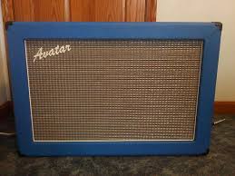 This is the great looking and great sounding avatar g212 cab. Avatar Contemporary 2x12 Guitar Speaker Cabinet Blue Luke S Reverb