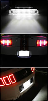 Oem Fit 3w Full Led License Plate Light Kit For 2011 14 Ford Mustang 2009 18 Ford Flex 2008 17 Ford Focus Powered By 3 Piece Osram Xenon White Led Ford Mustang Ford Flex Ford Focus