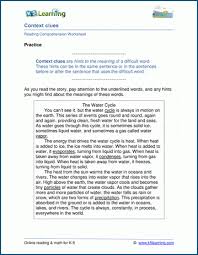 Free pdf worksheets from k5 learning's online reading and math program. Context Clues Reading Comprehension Worksheets For Grade 4