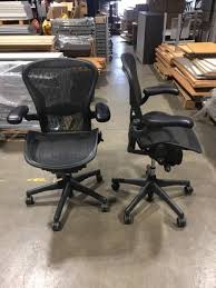 Used Herman Miller Aeron Ergonomic Office Chair Grey Tuxedo Aline Office Furniture Office Furniture Sale Refurbished Chairs Office Chair