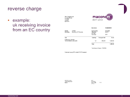 Example of a reverse charge invoice for one contract with different vat rates. Sample Invoice Under Reverse Charge Mechanism Sample Site E