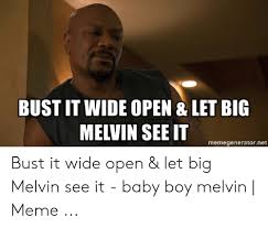 Bust It Wide Open Let Big Melvin See It Memegeneratornet Bust It Wide Open Let Big Melvin See It Baby Boy Melvin Meme Meme On Me Me