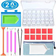 Infeling Diamond Painting Tools 20pcs 5d Diamond Painting Accessories Kits With 28 Slots Diamond Embr Painting Accessories Diamond Painting 5d Diamond Painting