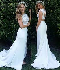 New Arrival Two Piece Lace Most Popular Modest Custom Handmade Wedding Dresses Wd0335 Two Piece Wedding Dress Handmade Wedding Dresses Wedding Dresses