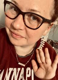 Earring designer game leather 48 teal rustic wood claim