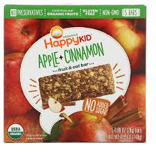 It is a soft dish, not firm like a granola bar. Happy Family Organics Happy Kid Apple Cinnamon Fruit Oat Bar 5 Bars 0 99 Oz 28 G Each Iherb