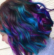 Pink Purple And Teal Balayage Highlights Hair And Makeup By Jaidyn Perkins Joico Intensity Hair Color Colored Hair Tips Teal Hair Vivid Hair Color