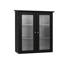 Shop wayfair for the best black+wall+cabinet. Elegant Home Fashions Cape Cod 22 1 2 In W X 25 In H X 8 In D Bathroom Storage Wall Cabinet With Two Glass Doors In Espresso Hd16209 The Home Depot
