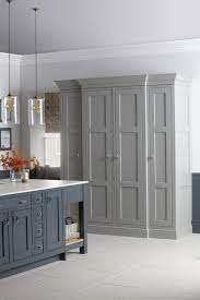 Burbidge S Langton Kitchen Painted In Gravel And Seal Grey Pantry Furniture Kitchen Decor Home Kitchens